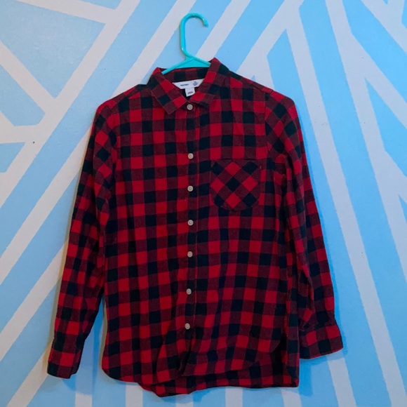 Old Navy Tops - Red Plaid Old Navy Button Up
